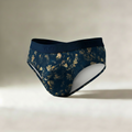 Brief estampado - Gold flowers